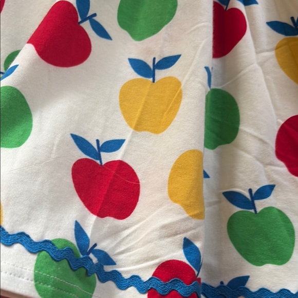 Eleanor Rose Girls Blue and Multicolor Apple Dress NWOT - Picture 4 of 5